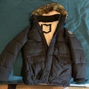 Abercrombie & Fitch Navy Puffer Parka